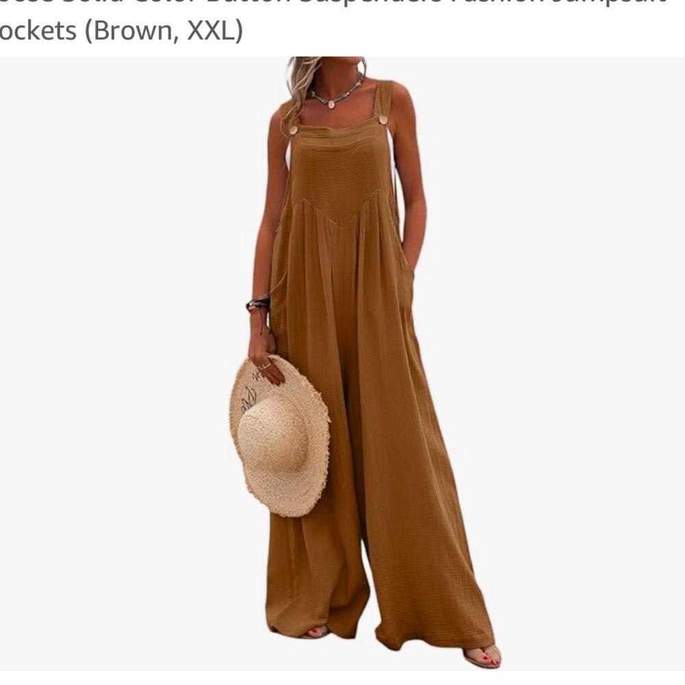 Women Wide Leg overalls with Pockets